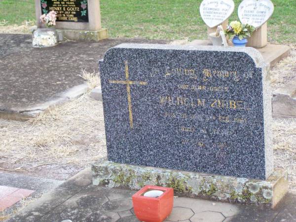 Wilhelm (Willie) ZIRBEL, uncle,  | died 5 Feb 1961 aged 81 years;  | Caffey Cemetery, Gatton Shire  |   | 