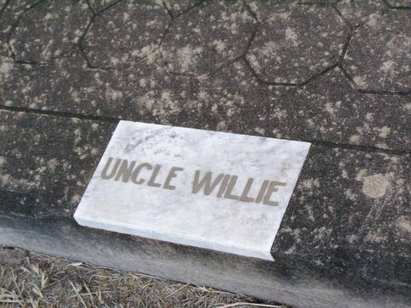 Wilhelm (Willie) ZIRBEL, uncle,  | died 5 Feb 1961 aged 81 years;  | Caffey Cemetery, Gatton Shire  | 