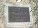 Nellie RALPHS,
wife mother nanny,
died 25-1-1989 aged 70 years;
Canungra Cemetery, Beaudesert Shire