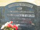 Eric Lionel FINCH,
son brother,
died 19 June 1957 aged 38 years;
Canungra Cemetery, Beaudesert Shire