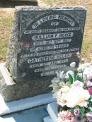 William F. BOIKE,
husband father,
died 16 Oct 1957 aged 70 years;
Catherine Helen,
wife mother,
died 5 Aug 1963 aged 72 years;
Canungra Cemetery, Beaudesert Shire