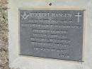 Herbert HANSEN, husband of Sarah, father,
died 6-10-95 age 89;
Canungra Cemetery, Beaudesert Shire