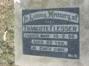 Trancote FLESSER,
died 14-2-86 aged 83 years;
Canungra Cemetery, Beaudesert Shire