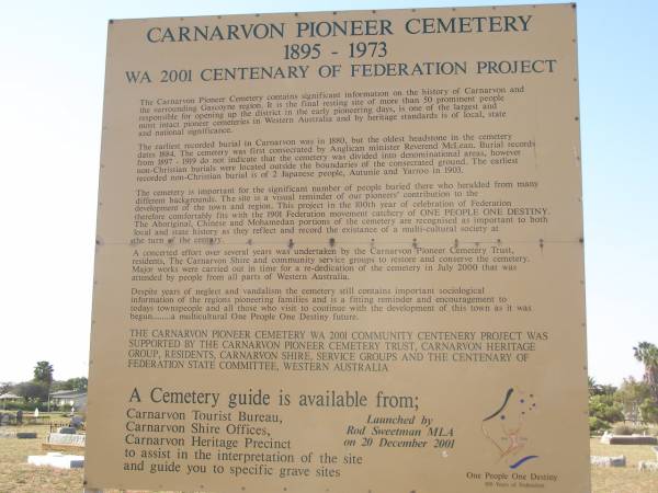   | Carnarvon Pioneer Cemetery  |   | 