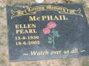 McPHAIL; Ellen Pearl 15-8-1930 - 18-6-2002; Chambers Flat Cemetery, Beaudesert 