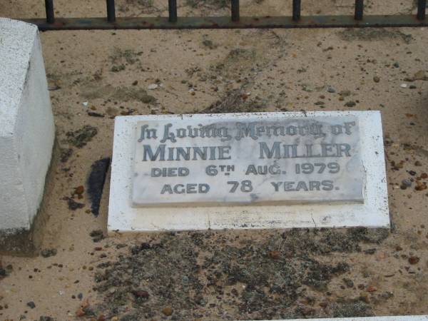 Minnie MILLER died 6 Aug 1979 aged 78 years;  | Chambers Flat Cemetery, Beaudesert  | 