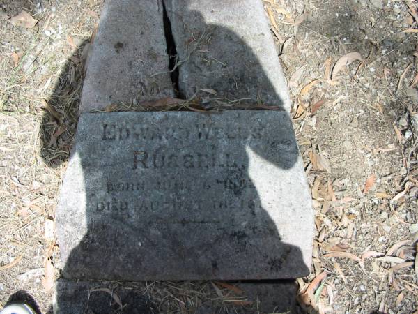 Edward Wells? Russell Aug 1861?  | Chapel Hill Uniting (formerly Methodist) Cemetery - Brisbane  |   | 