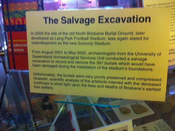 The archaeology of the North Brisbane Burial ground by Jon Prangnell, The University of Queensland.  | 