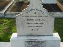 John DOYLE, husband father, died 1 June 1934 aged 79 years; Mary Adeline DOYLE, wife, died 16 March 1947 aged 85 years; Sacred Heart Catholic Church, Christmas Creek, Beaudesert Shire 