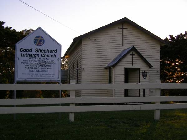 Good Shepherd Lutheran Church, Witta, est 1892. (this building 1910)  |   | 