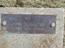 John SCHULTZE, 5 Mar 1896 - 1896; Coleyville Cemetery, Boonah Shire 