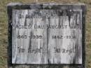 Agnes DAU, 1865 - 1939; August DAU, 1962 - 1931; Coleyville Cemetery, Boonah Shire 