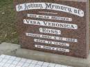 Vera Veronica ROSS, mother, died 4-12-1982 aged 72 years; Coleyville Cemetery, Boonah Shire 