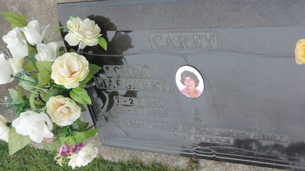 Vonda Margaret CAREY  | b: 7 Feb 1941  | d: 16 May 2008  |   | Cooloola Coast Cemetery  |   | 