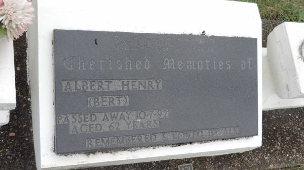 Albert Henry (Bert) MEDLICOTT  | d: 10 Jul 1992 aged 62  |   | Cooloola Coast Cemetery  |   | 