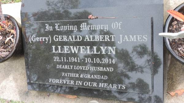 (Gerry) Gerald Albert James LLEWELLYN  | b: 22 Nov 1941  | d: 10 Oct 2014  |   | Cooloola Coast Cemetery  |   | 