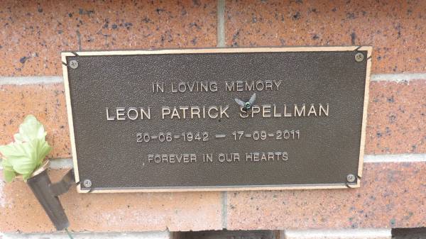 Leon Patrick SPELLMAN  | b: 20 Jun 1942  | d: 17 Sep 2011  |   | Cooloola Coast Cemetery  |   | 