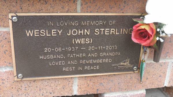 Wesley John STERLING (Wes)  | b: 20 Jun 1937  | d: 20 Nov 2013  |   | Cooloola Coast Cemetery  |   | 