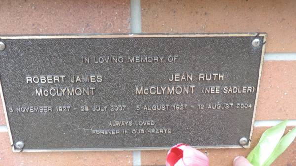 Robert James McCLYMONT  | b: 3 Nov 1927  | d: 28 Jul 2007  |   | Jean Ruth McCLYMONT (nee SADLER)  | b: 5 Aug 1927  | d: 12 Aug 2004  |   | Cooloola Coast Cemetery  |   | 