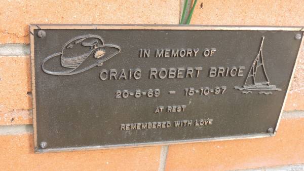 Craig Robert BRICE  | b: 20 May 1969  | d: 15 Oct 1997  |   | Cooloola Coast Cemetery  |   | 