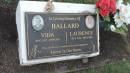 
Vida BALLARD
b: 20 Feb 1927
d:  9 Sep 2002

Laurence BALLARD
b: 19 Mar 1924
d: 30 May 2008

Cooloola Coast Cemetery


