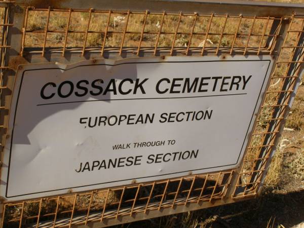 Cossack (European and Japanese cemetery), WA  | 