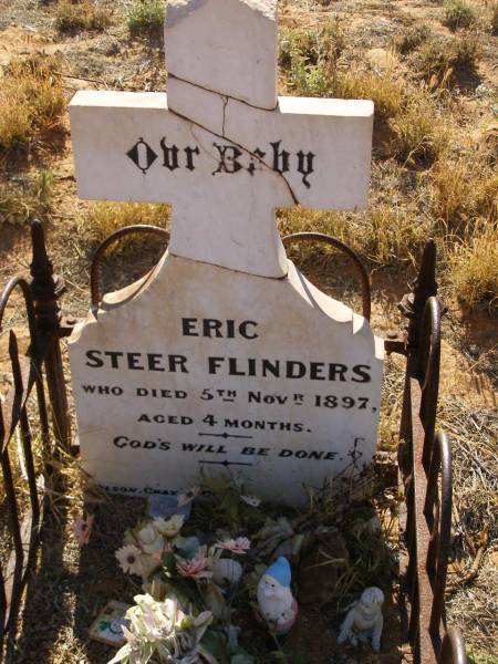 Eric Steer FLINDERS  | d: 5 Nov 1897, aged 4 months  |   | Cossack (European and Japanese cemetery), WA  | 