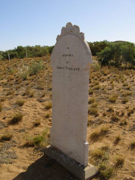 Henry TRUSLOVE  | d: Cossack 12 Nov 1893, aged 64  | Cossack (European and Japanese cemetery), WA  | 