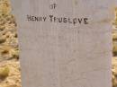 
Henry TRUSLOVE
d: Cossack 12 Nov 1893, aged 64
Cossack (European and Japanese cemetery), WA
