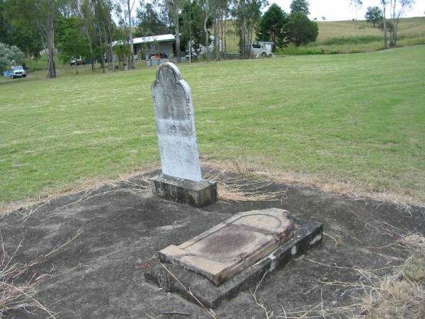 Arthur Michael Robert,  | son of Adolph & Fanny BLUMBERG,  | born 29 May 1896,  | died 6 Feb 1896;  | Adolph BLUMBERG,  | died 6 Sept 1902 aged 42 years,  | erected by wife & children;  | Coulson General Cemetery, Scenic Rim Region  | 