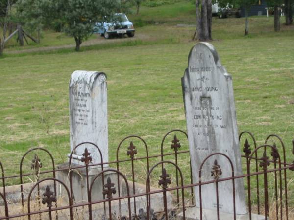Jane YOUNG,  | wife of Edward YOUNG,  | died 13 Oct 1903 aged 58 years;  | Coulson General Cemetery, Scenic Rim Region  | 