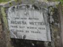 Augusta WATTER, mother, died 31 March 1939 aged 86 years; Coulson General Cemetery, Scenic Rim Region 