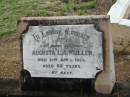 
Augusta L.A. MULLER,
mother,
died 21 April 1939 aged 86 years;
Coulson General Cemetery, Scenic Rim Region
