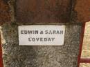 Edwin & Sarah LOVEDAY; Crows Nest Methodist Pioneer Wall, Crows Nest Shire 