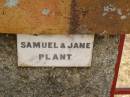 
Samuel & Jane PLANT;
Crows Nest Methodist Pioneer Wall, Crows Nest Shire
