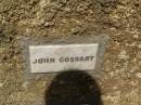 
John GOSSART;
Crows Nest Methodist Pioneer Wall, Crows Nest Shire
