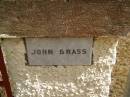 John BRASS; Crows Nest Methodist Pioneer Wall, Crows Nest Shire 