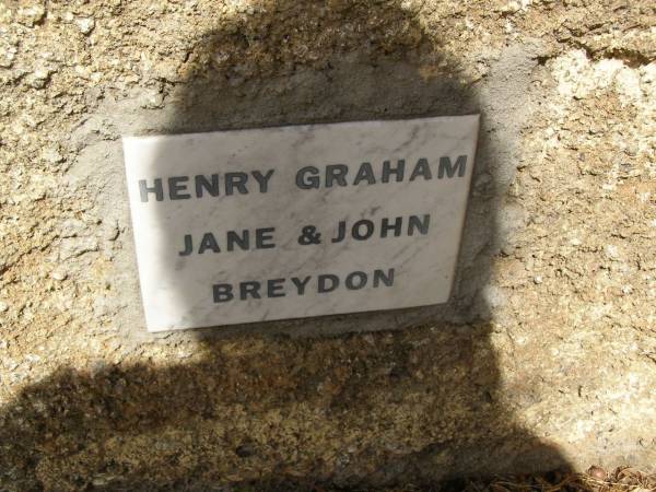 Henry GRAHAM;  | Jane & John BREYDON;  | Crows Nest Methodist Pioneer Wall, Crows Nest Shire  | 