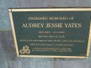 
Audrey Jessie YATES
b: 26 May 1928
d: 7 Nov 2006
wife of Alan
Mother of Greg, Mark, John, Michelle

Diddillibah Cemetery, Maroochy Shire


