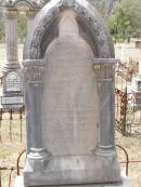 
parents;
Carl NOSKE,
born in Strlitzig Germany,
died 6 July 1902 aged 82 years;
Louise NOSKE,
born in Zamborst Germany,
died 15 Feb 1911 aged 88 years;
Douglas Lutheran cemetery, Crows Nest Shire
