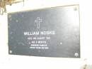 
William NOSKE,
died 15 Aug 1921 aged 6 months,
remembered by sisters Thelma & Edna;
Douglas Lutheran cemetery, Crows Nest Shire
