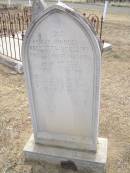 
Henriette UTSCHINK,
died 24 June 1904 aged 31 years;
Douglas Lutheran cemetery, Crows Nest Shire
