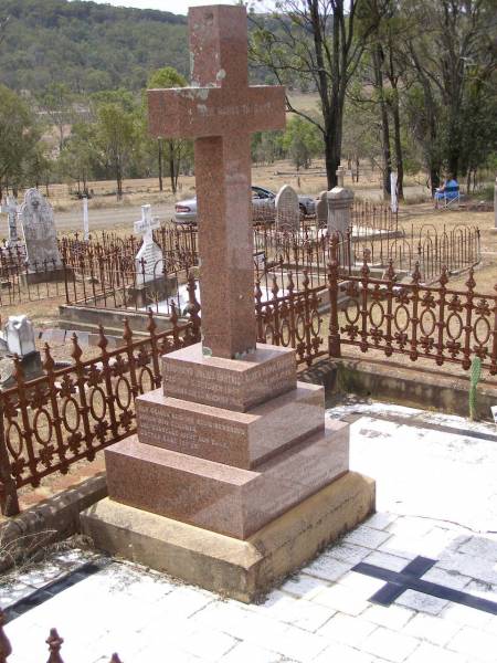 Agnes Anna BRIESE,  | died 15 Aug 1938 aged 78 years;  | Ernst Edward BRIESE,  | died 11 Oct 1940 aged 77 years;  | Ferdinand Julius HARTWIG,  | born 3 Oct 1857  | died 27 Nov 1912;  | Douglas Lutheran cemetery, Crows Nest Shire  | 