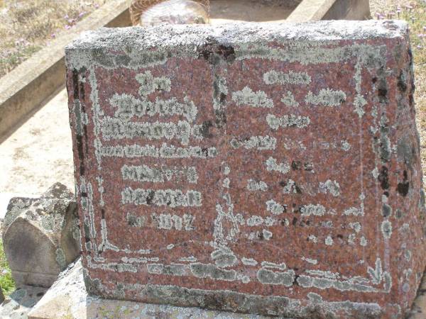 Martin Herman KRAUTZ;  | Douglas Lutheran cemetery, Crows Nest Shire  | 