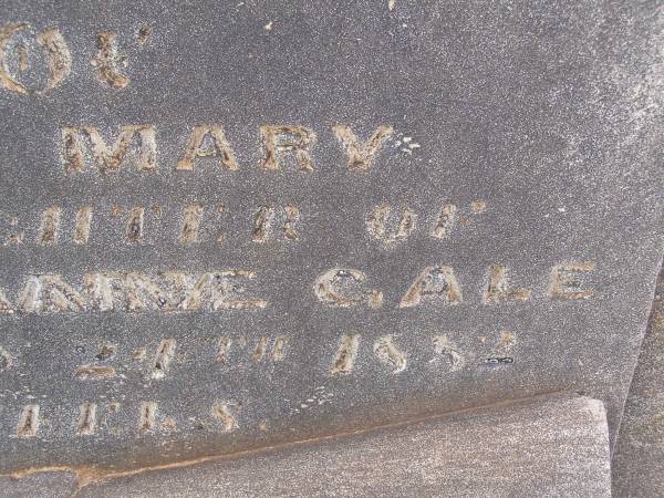 Grave of Mary COSTELLO,  | Frances Mary GALE,  | & James Henry GALE,  | Old Dubbo cemetery,  | New South Wales  | 