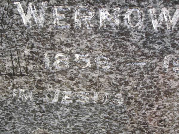 parents;  | August H.W. WERNOWSKI,  | 1858 - 1929;  | Anna C. WERNOWSKI,  | 1858 - 1936;  | Dugandan Trinity Lutheran cemetery, Boonah Shire  | 