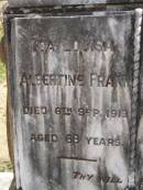 Ida Louisa Albertine FRANK, died 6 Sep 1919 aged 68 years; Jacob FRANK, died 30 Jan 1925 aged 75 years; Dugandan Trinity Lutheran cemetery, Boonah Shire 