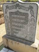 Elizabeth BARTHOLOMAI,
mother,
died 5 Oct 1907 aged 38 years;
Dugandan Trinity Lutheran cemetery, Boonah Shire