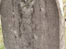 August Friedrich Anton EBERT,
born 17 May 1854,
died 25 Sept 1905 aged 51 years & ? months;
Dugandan Trinity Lutheran cemetery, Boonah Shire