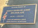 Harold Ferdinand Albert PFLUGRADT,
1-5-1913 - 27-8-2003;
Dugandan Trinity Lutheran cemetery, Boonah Shire